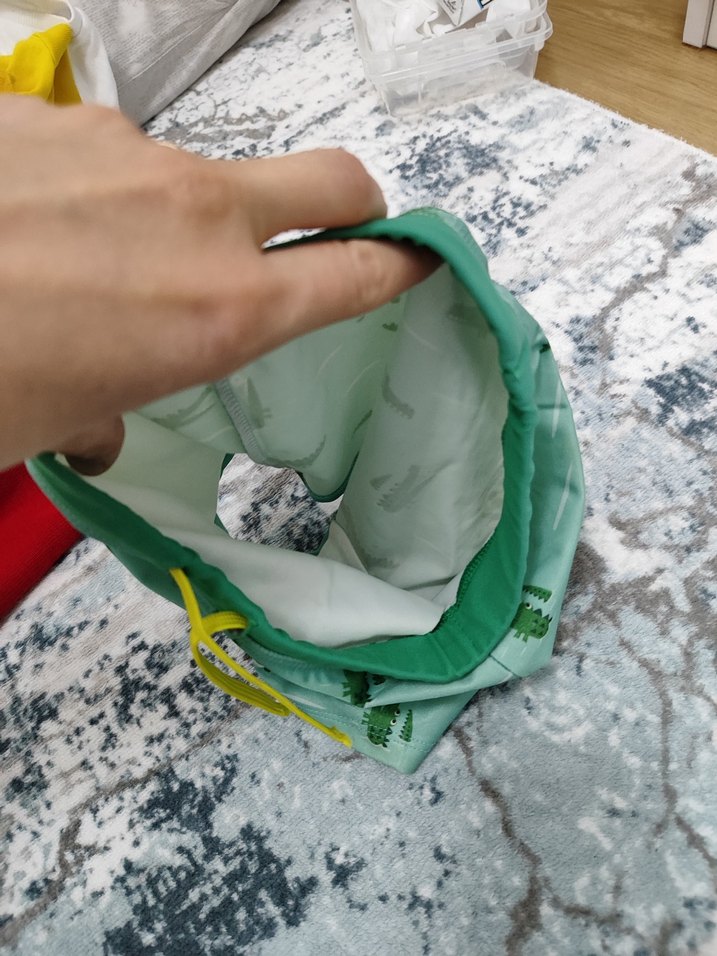 Yeşil Desenli Erkek Çocuk Deniz Şortu - Görsel 3