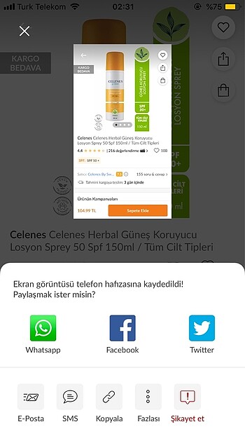 Güneş kremi
