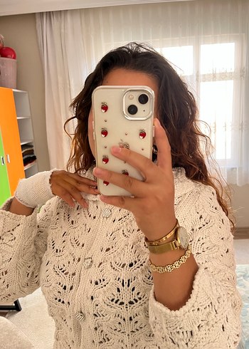 LC Waikiki Bej Dantel Detaylı Örgü Kadın Hırka