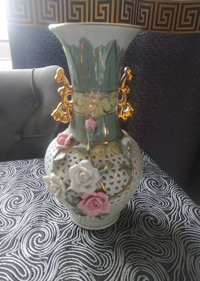 CAPODİMONTE ANTİKA VAZO - Görsel 3