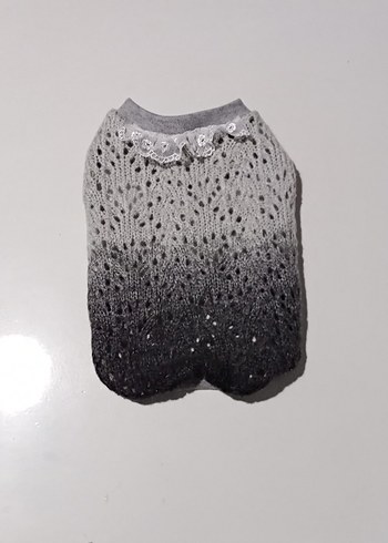 Fırfır detaylı triko petshop kıyafet - Görsel 2