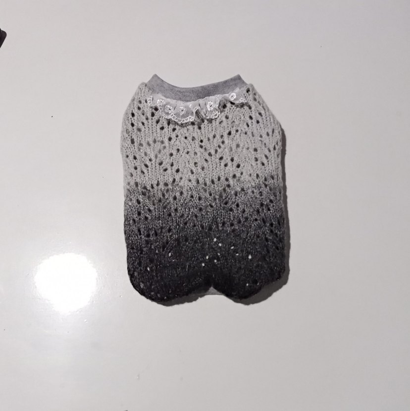 Fırfır detaylı triko petshop kıyafet - Görsel 2