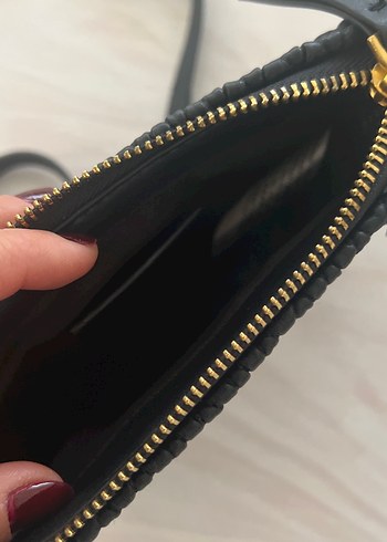 Zincir Detaylı Siyah Deri Kadın Çanta - Görsel 4