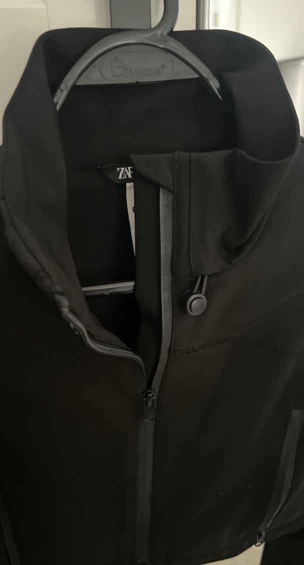 Siyah Fermuarlı Yüksek Yakalı Kadın Ceket - Görsel 3