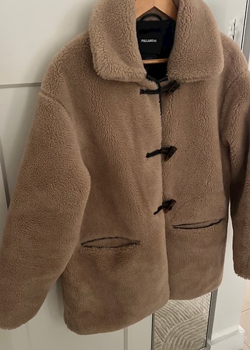 Bej Kürklü Midi Kadın Ceket - Görsel 4