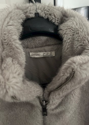 Gri Peluş Kadın Kışlık Ceket - Görsel 3