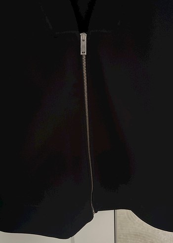 Fermuarlı Siyah Kadın Ceket - Görsel 2