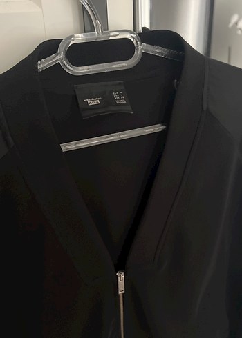 Fermuarlı Siyah Kadın Ceket - Görsel 3