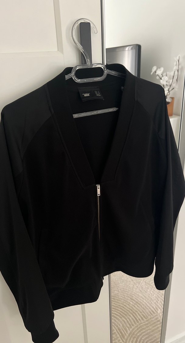 Fermuarlı Siyah Kadın Ceket - Görsel 5