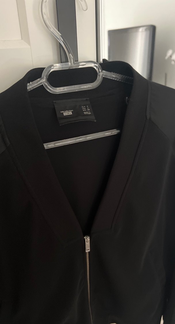 Fermuarlı Siyah Kadın Ceket - Görsel 3