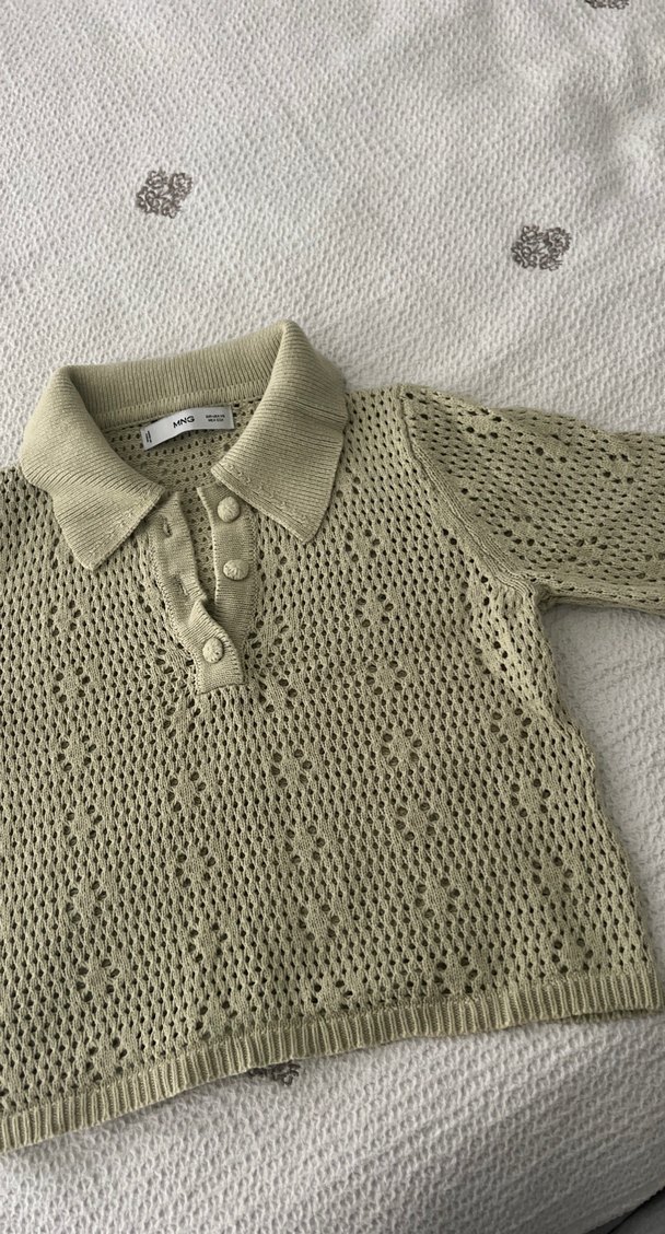 Yeşil Nakışlı Örgü Bohem Kadın üst - Görsel 4