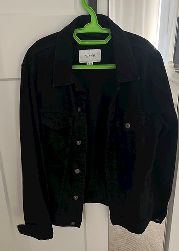 Düğmeli Siyah Denim Ceket - Görsel 2