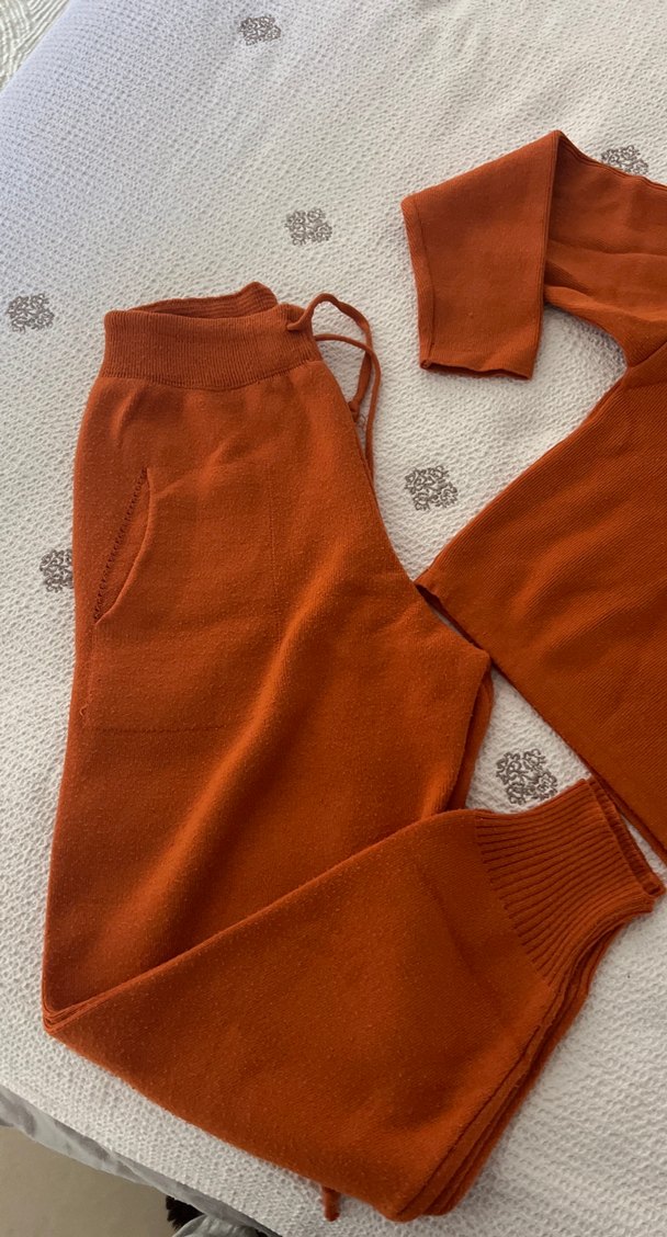 Turuncu triko eşofman takımı - Görsel 3