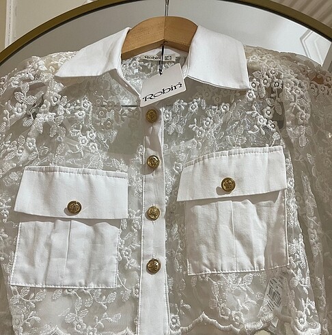 Zara Crop Transparan Gömlek