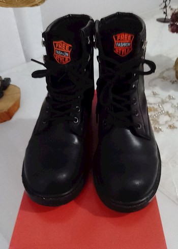 Tokalı Siyah Biker unisex Bot - Görsel 2