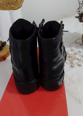 Tokalı Siyah Biker unisex Bot - Görsel 4