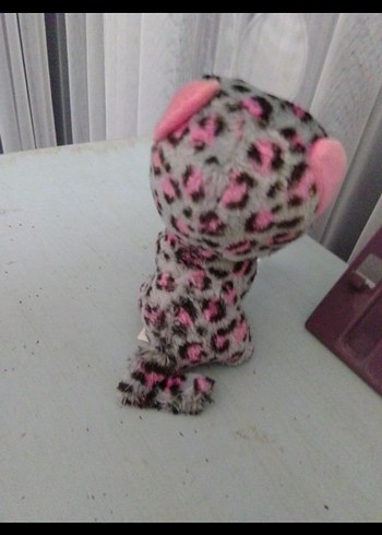 Gri ve Pembe Leopar Desenli Peluş Oyuncak - Görsel 2