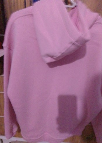 Pembe Kapüşonlu Kadın Sweatshirt - Görsel 6