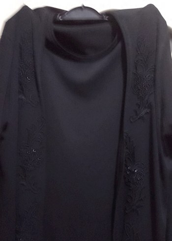 Uzun Siyah bluz ve hırka - Görsel 2