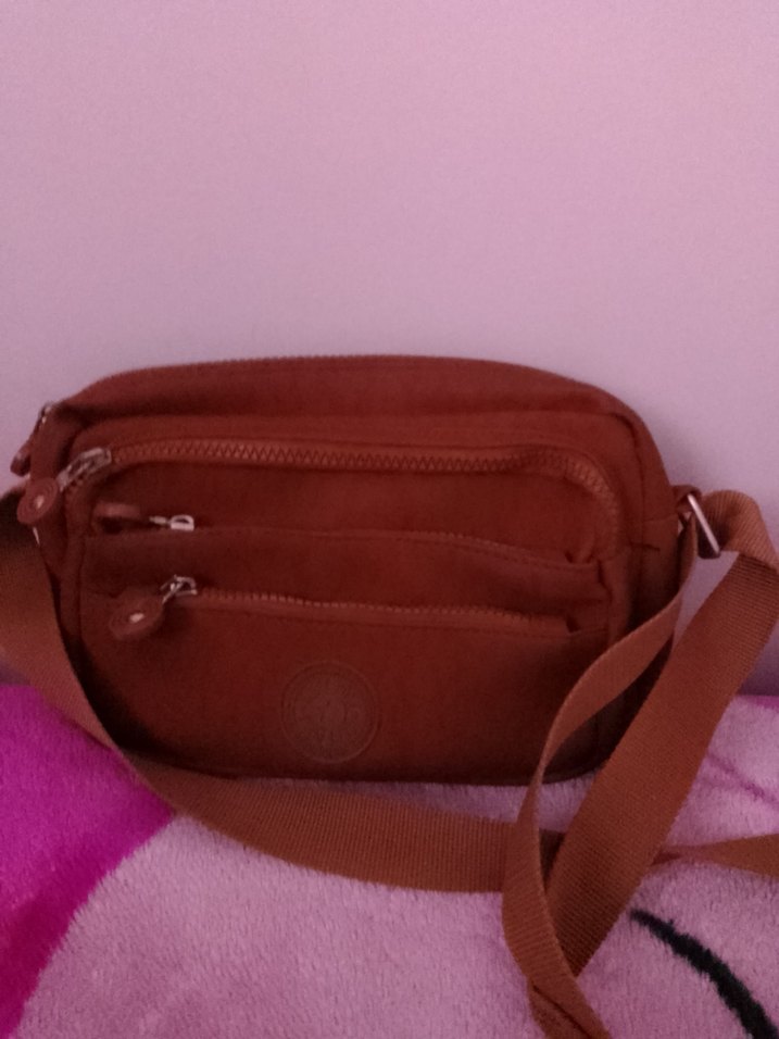 Kahverengi krinkil Kadın Çapraz Çanta - Görsel 4