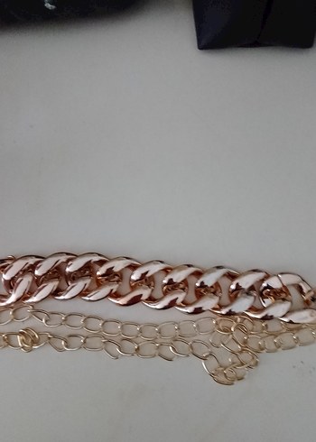 Zincir Detaylı Parlak Altın etek elbise pantolon kemeri - Görsel 2