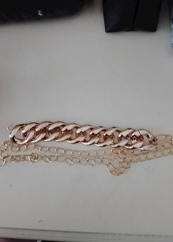 Zincir Detaylı Parlak Altın etek elbise pantolon kemeri - Görsel 3