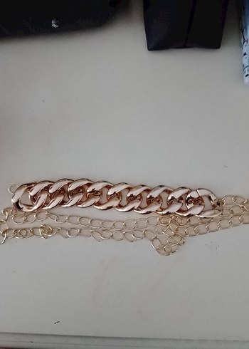 Zincir Detaylı Parlak Altın etek elbise pantolon kemeri - Görsel 4