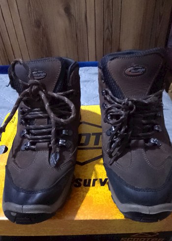 Scooter kahverengi su geçirmez hakimi deri bot - Görsel 2