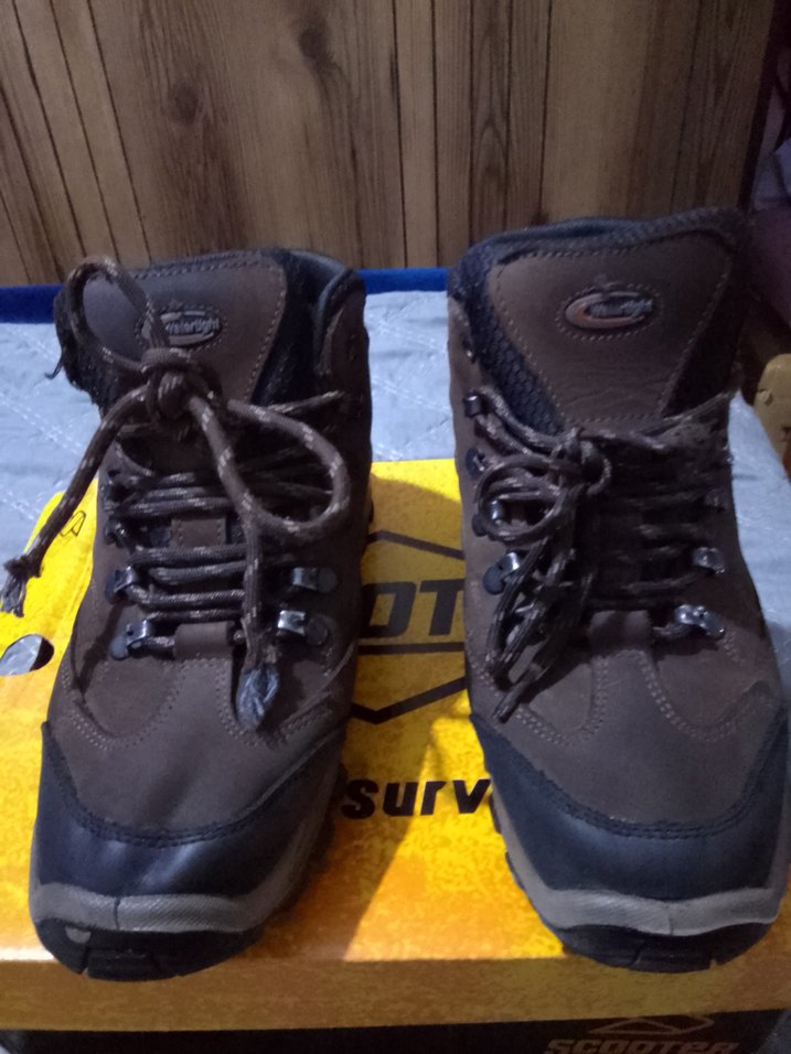 Scooter kahverengi su geçirmez hakimi deri bot - Görsel 2