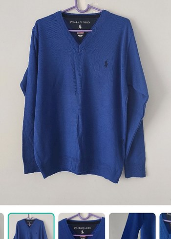 U.S Polo Assn. Polo Ralph Lauren Mavi V Yaka Triko Kazak