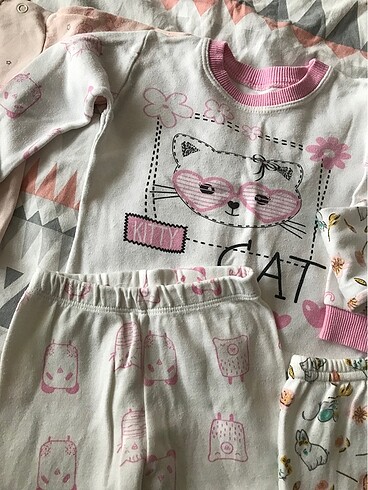 1 Yaş Beden Kız bebek pijama takımı