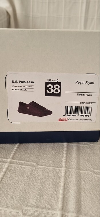 38 Beden lacivert Renk Us Polo ayakkabı