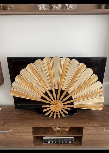 Çiçek ve Arapça Yazılı Dekoratif Yelpaze - Görsel 6