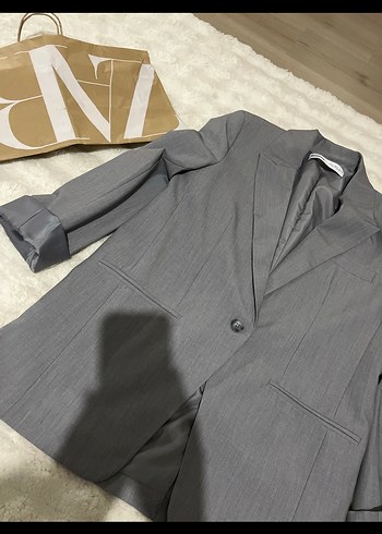 Gri Kadın bershka Blazer Ceket