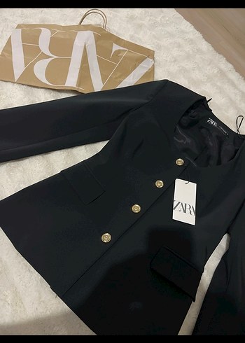 Düğmeli Siyah Zara Kadın Blazer