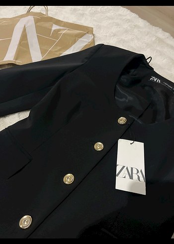 Zara Düğmeli Siyah Zara Kadın Blazer