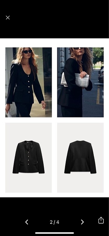Zara Zara geniş yaka blazer