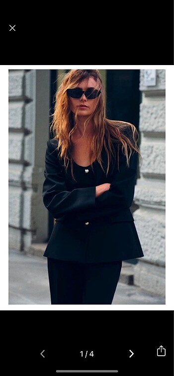 Zara geniş yaka blazer