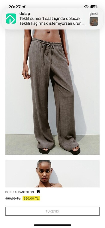 Zara Zara dokulu pantolon