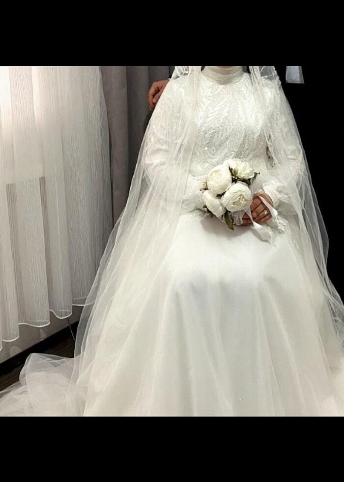 Gelinlik tesettür  - Görsel 2