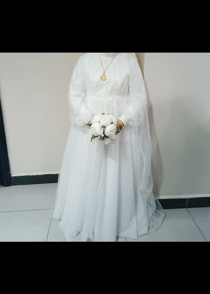 Gelinlik tesettür  - Görsel 3