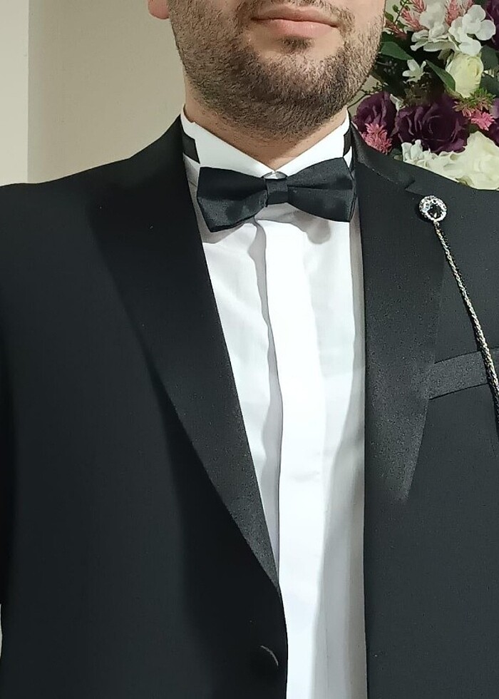 Damatlık son model gomelegi kuşağı kol düğmesi  papyonuve brosu - Görsel 2