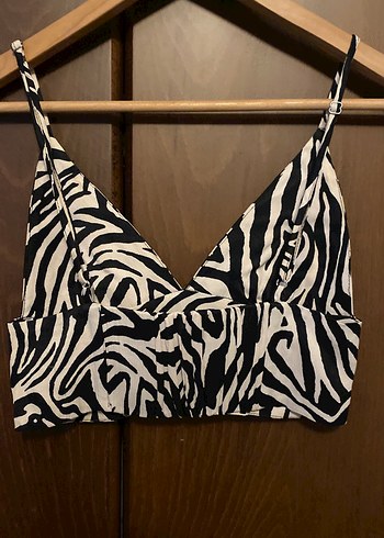 Zara Zara Zebra Desenli Kadın Askılı Büstiyer
