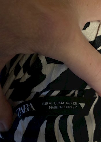 m Beden Zara Zebra Desenli Kadın Askılı Büstiyer