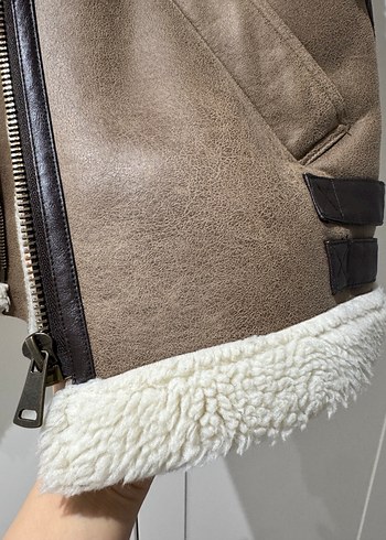 Zara Kahverengi Süet Yelek - Görsel 5