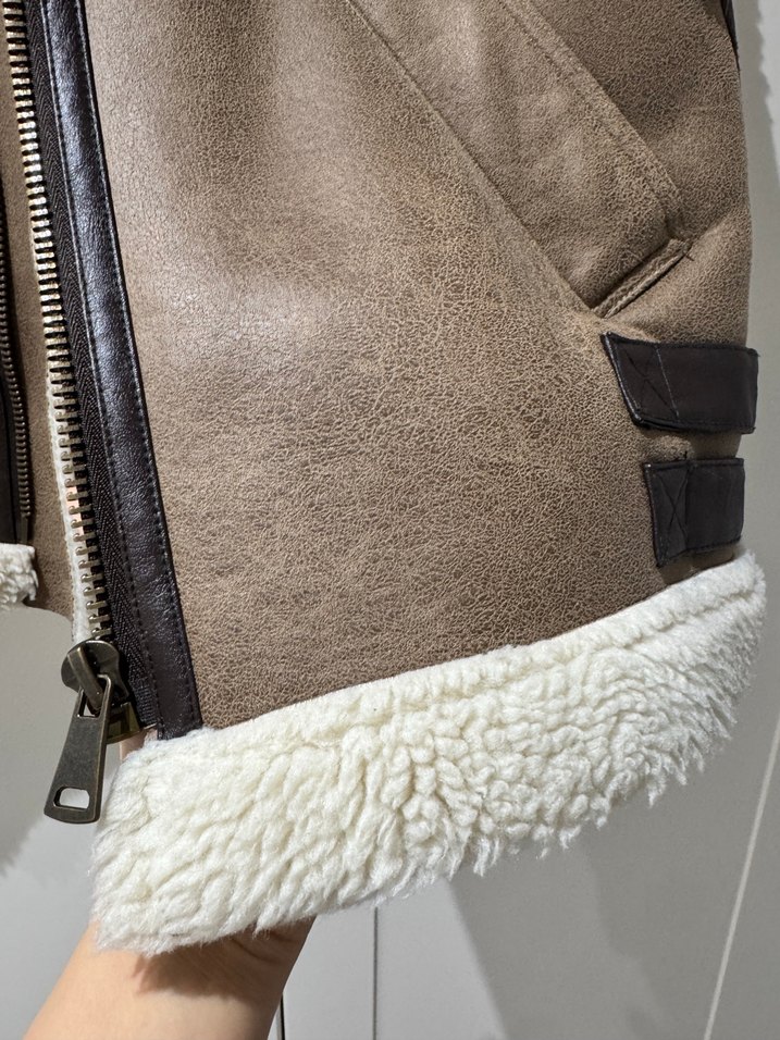 Zara Kahverengi Süet Yelek - Görsel 5