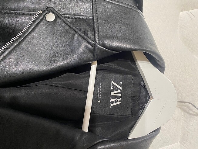 Zara deri ceket overize - Görsel 7