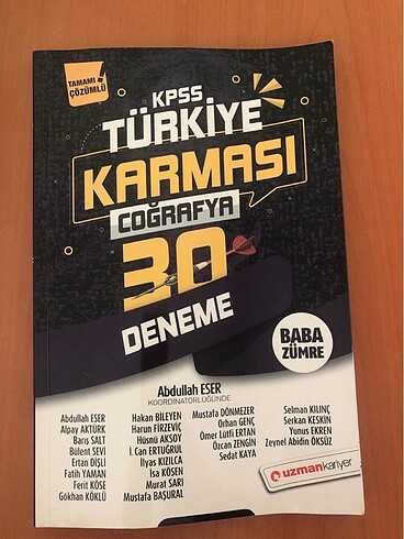 Hocalar karması coğrafya branş denemesi 30lu