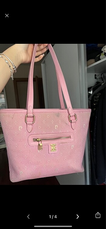Pembe pierre cardin çanta