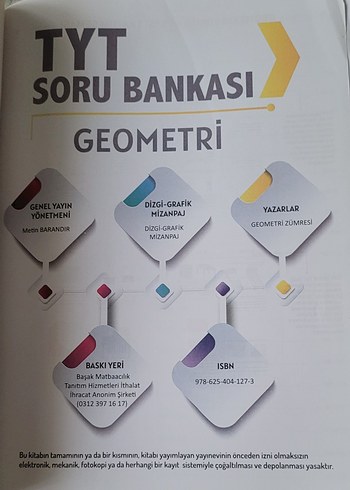 TYT Geometri Soru Bankası - Açı Yayınları - Görsel 4